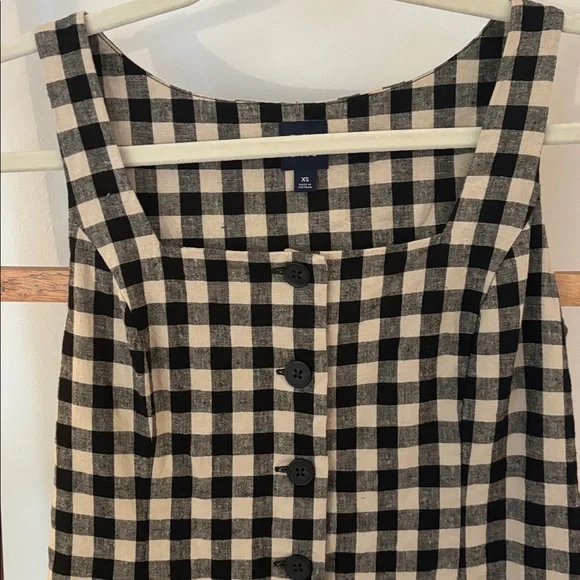 GAP Gingham Button-Front Mini Dress - Picture 3 of 4